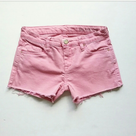 Blank NYC Pants - Blank NYC Pink Cut Off Stretch Jean Shorts Blank NYC Pants - Blank NYC Pink Cut Off Stretch Jean Shorts